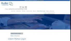 
							         Client Portal Login - Rudler, PSC								  
							    