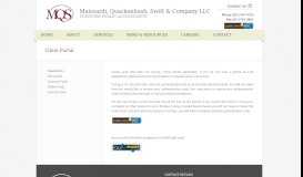 
							         Client Portal - MQS CPA - Malesardi, Quackenbush, Swift & Company ...								  
							    