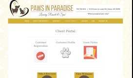 
							         Client Portal | Paws in Paradise								  
							    