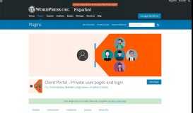 
							         Client Portal – Private user pages and login – Plugin WordPress ...								  
							    