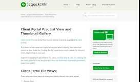 
							         Client Portal Pro: List View and Thumbnail Gallery – Zero BS CRM								  
							    