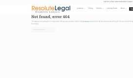 
							         Client Portal - Resolute Legal								  
							    