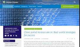 
							         Client portal reviews are in: Real-world strategies for success - Tax ...								  
							    