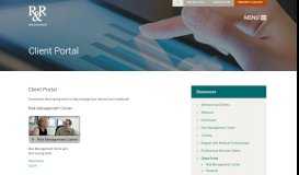 
							         Client Portal - R&R Insurance Services								  
							    