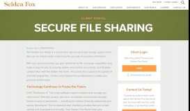 
							         Client Portal | Secure Sharing File | Chicago Accounting ... - Selden Fox								  
							    