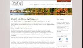 
							         Client Portal Security Measures - Hot Springs, AR CPA / Diamond ...								  
							    