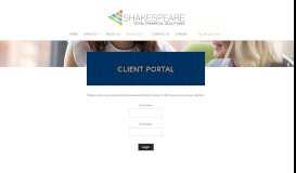 
							         Client Portal - Shakespeare Financial Group - Accountants & Advisors								  
							    