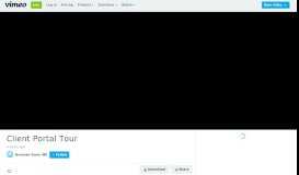 
							         Client Portal Tour on Vimeo								  
							    