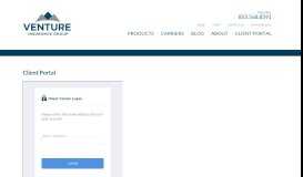 
							         Client Portal – Venture Insurance Group								  
							    