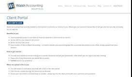 
							         Client Portal - Walsh Accounting								  
							    