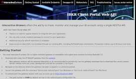 
							         Client Portal Web API Beta - Interactive Brokers								  
							    