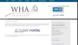 
							         Client Portal - WHA Insurance								  
							    