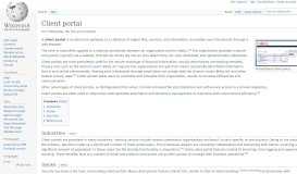 
							         Client portal - Wikipedia								  
							    