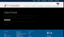 
							         Client Portal | Wolf Greenfield								  
							    