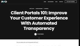 
							         Client Portals 101: Improve Your Customer ... - RAD Development								  
							    