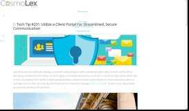 
							         Client Portals: Secure Client Communications at Your ... - CosmoLex								  
							    