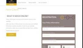 
							         Client Register - NEXUS Online								  
							    