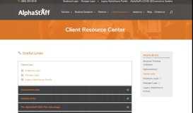 
							         Client Resource Center - Outsource HR Solutions | AlphaStaff ...								  
							    