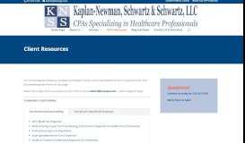 
							         Client Resources | Kaplan-Newman, Schwartz & Schwartz, LLC								  
							    
