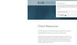 
							         Client Resources - Lido Advisors Lido Advisors								  
							    