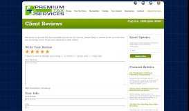 
							         Client Reviews - Premium Tax Services								  
							    
