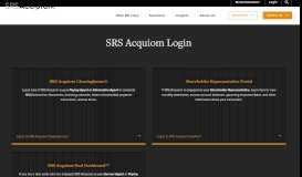 
							         Client & Securityholder | SRS Acquiom | Comprehensive Platform Login								  
							    