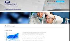 
							         Client Services | RTI Laboratories								  
							    