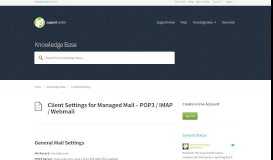 
							         Client Settings for Managed Mail - POP3 / IMAP ... - No-IP								  
							    