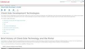 
							         Client-Side Development Technologies - Oracle Docs								  
							    
