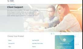 
							         Client Support | Tyler Technologies								  
							    