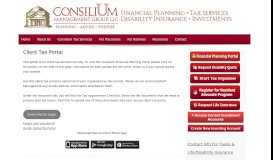 
							         Client Tax Portal | Consilium Management Group, LLC								  
							    