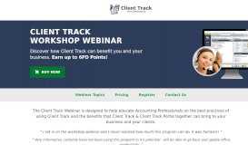 
							         Client Track Workshop Webinar - Receive PD Points								  
							    