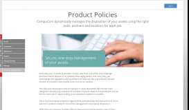 
							         ClientLink® Portal : ProductPolicies - Compucom Portal								  
							    