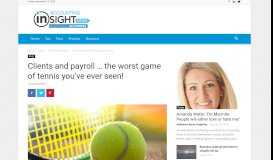 
							         Clients and payroll ... the worst game of tennis you've ever seen ...								  
							    