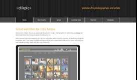 
							         Clikpic: Great websites for only £40pa								  
							    