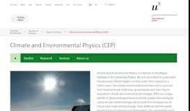 
							         Climate and Environmental Physics (CEP) - Universität Bern								  
							    