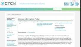 
							         Climate Information Portal | Climate Technology Centre & Network								  
							    