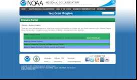 
							         Climate Portal : Western Region - NOAA Regional Collaboration								  
							    
