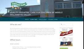 
							         Clinic Information — Childhood Health Associates of Salem								  
							    