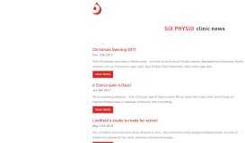 
							         Clinic News | Six Physio								  
							    