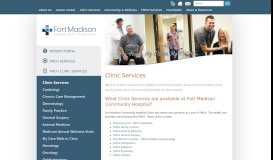 
							         Clinic Services - Fort Madison Community Hospital								  
							    