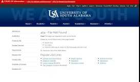 
							         Clinical Agency Affiliation List - University of South Alabama								  
							    