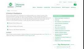 
							         Clinical Guidance - Physician Portal								  
							    