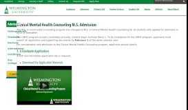 
							         Clinical Mental Health Counseling MS Admission | Wilmington University								  
							    
