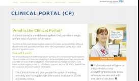 
							         Clinical Portal (CP) - Transformation Through Technology								  
							    