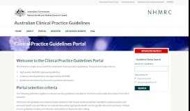 
							         Clinical Practice Guidelines Portal | Australian Clinical Practice ...								  
							    