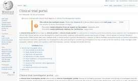 
							         Clinical trial portal - Wikipedia								  
							    