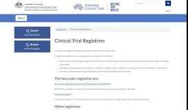 
							         Clinical Trial Registries | Australian Clinical Trials								  
							    