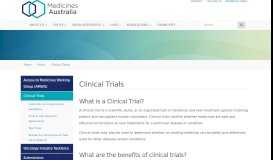 
							         Clinical Trials – Medicines Australia								  
							    