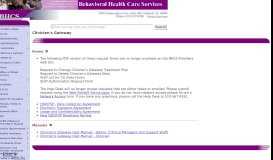 
							         Clinician's Gateway - BHCS Providers Website								  
							    